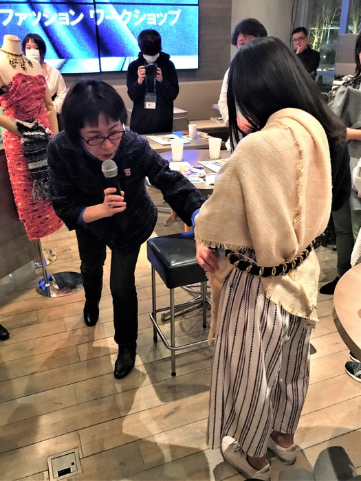 尾州テキスタイル ファッションワークショップの様子
