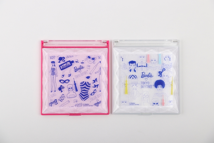 Barbie(ハート)TOKYO SKYTREE スクエアミラー(ピンク/ホワイト)