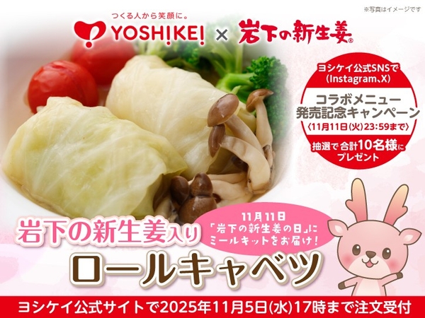 ヨシケイ×岩下の新生姜「岩下の新生姜入りロールキャベツ」