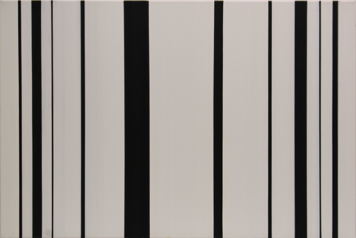 コーネーリア・トムセン「Stripes Nr. 126」(2021)/71×102cm/Oil on canvas