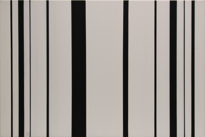 コーネーリア・トムセン「Stripes Nr. 126」(2021)/71×102cm/Oil on canvas