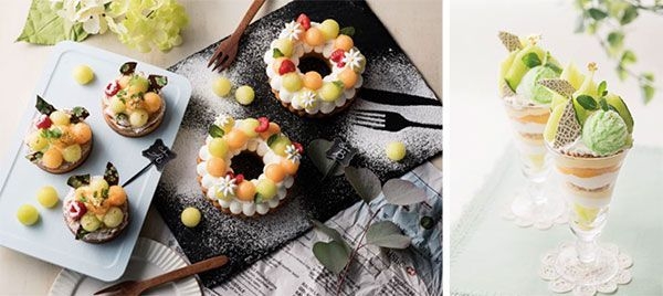 (左)Tarte au melon (中央)Corolla~melon~(右)Le Melon