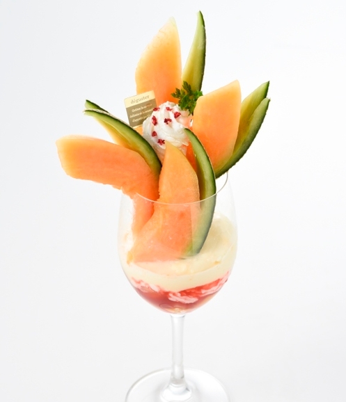 雪印パーラー 北海道メロンのパフェ