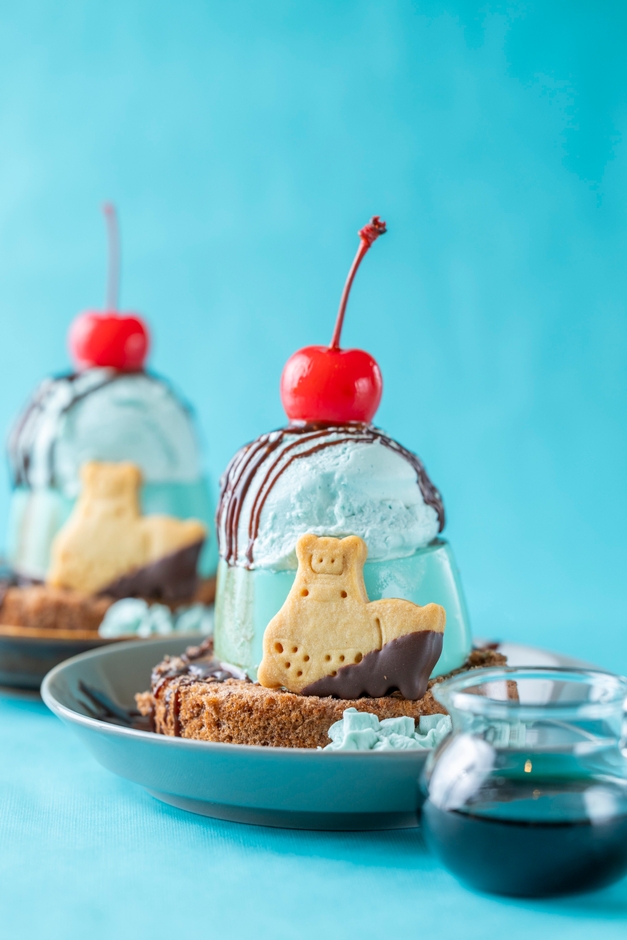 チョコミントロール ~チョコミント皿プリンのせ~ 650円