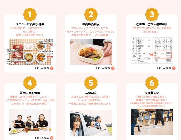 ママに優しい働く特典