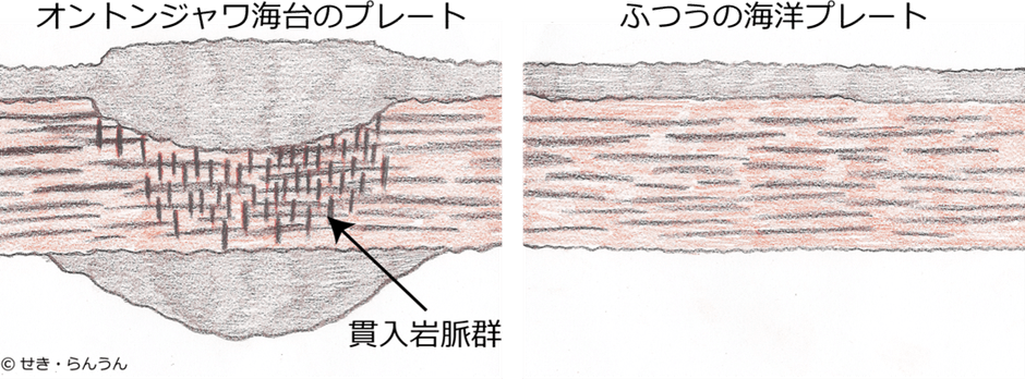 図1. 本研究でわかったオントンジャワ海台のプレートの模式図