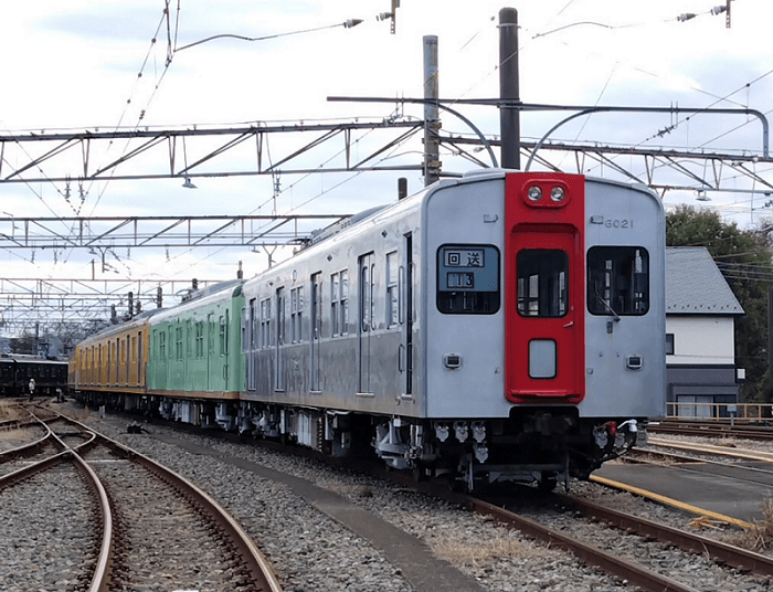 イベントで展示する「6000系(6021号車)」