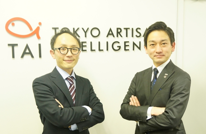 左：Tokyo Artisan Intelligence 株式会社 代表取締役社長 中原啓貴氏　右：株式会社PALTEK 代表取締役社長 福田光治氏