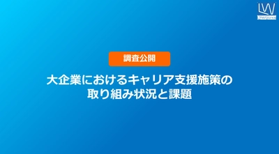 【調査公開】大企業におけるキャリア支援施策の取り組み状況と課題とは