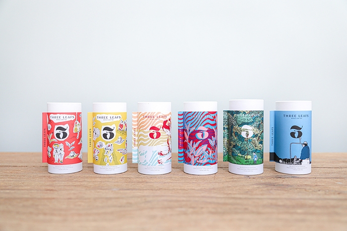 「Beyond the Tea -台湾フルーツ烏龍茶」(左から:ライチ・パイナップル・マンゴー・ピーチ・黄金柚子・巨峰葡萄) 単品 50g・480元(約1,880円)