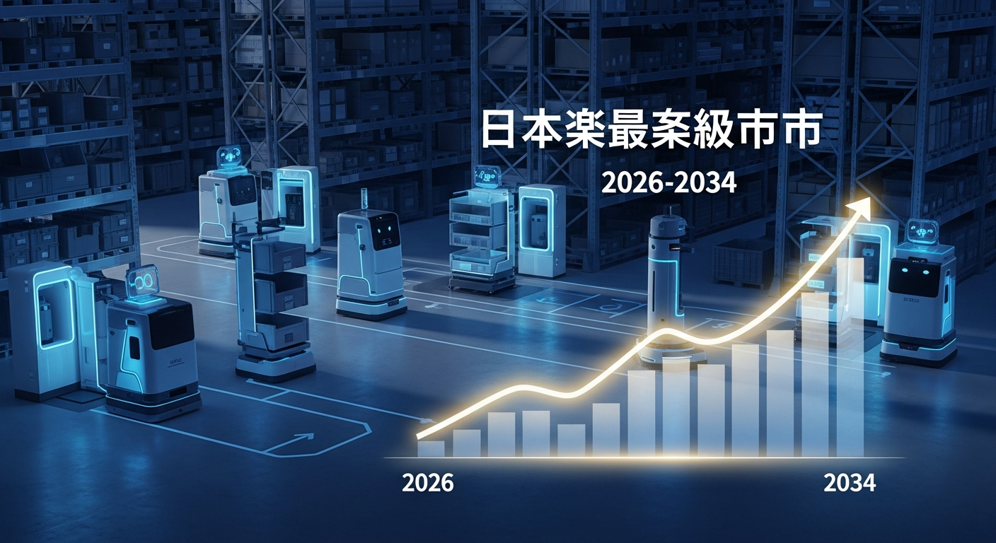 日本の倉庫ロボティクス市場の見通し：2034年までにUSD 1,632.6百万を超えると予測｜CAGR 14.63％で成長