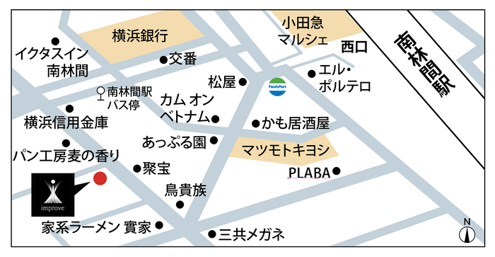 南林間店 店舗案内地図