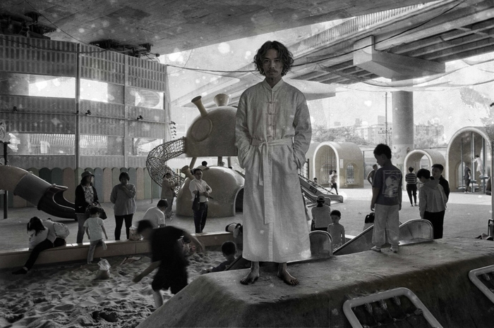 「子供と戯れる李白」/チー・ユーチェン