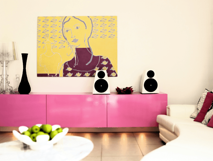 家具の上への設置例