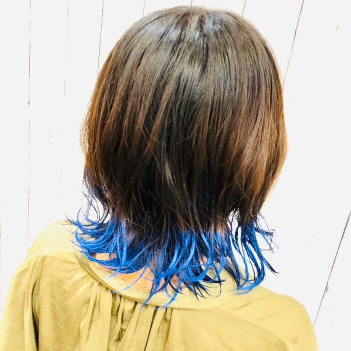 あお(青) ヘアカラーアレンジ