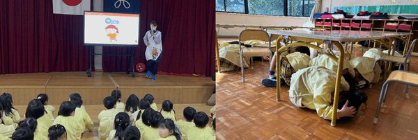 令和5年（2023年）11月実施の「地震・火災・避難訓練」の様子