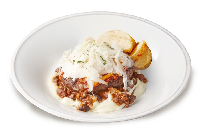 チーズハンバーグのチリコンカンとロディジャーノチーズ 2,178円(税込)