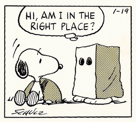 「ピーナッツ」原画(部分) 1989年1月19日