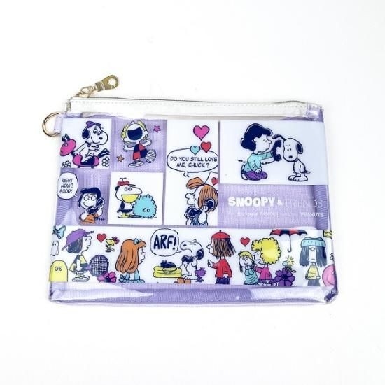 スヌーピーのコミック柄ポーチ