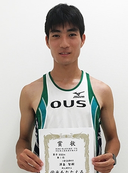 男子800メートルで1位になった澤畠選手