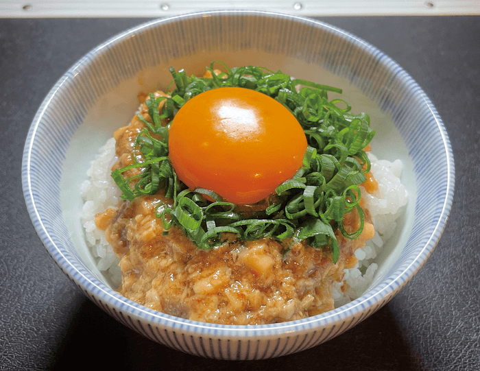 ご飯に食べる背脂。