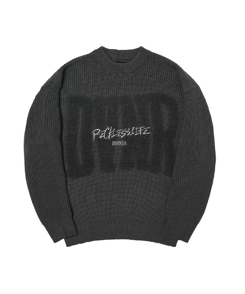 Ephemeral Logo Knit(チャコール)