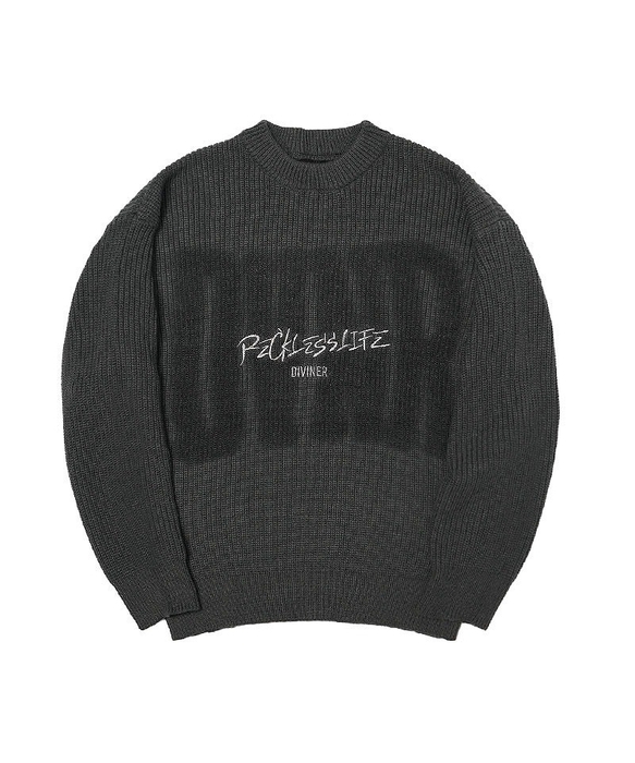 Ephemeral Logo Knit(チャコール)