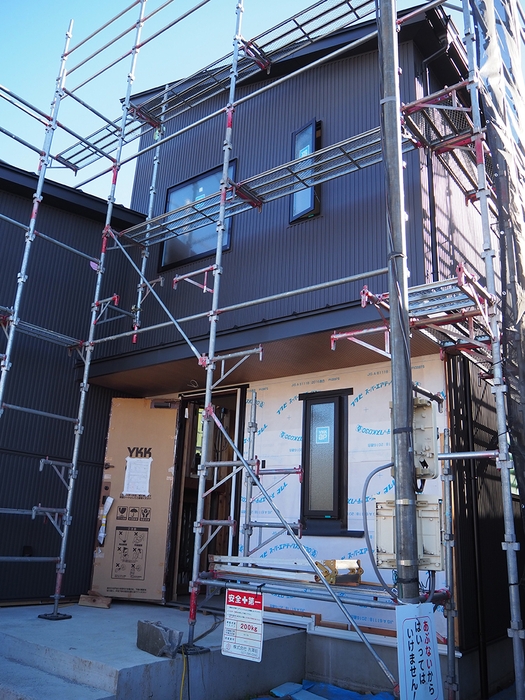 住宅外壁工事の様子02