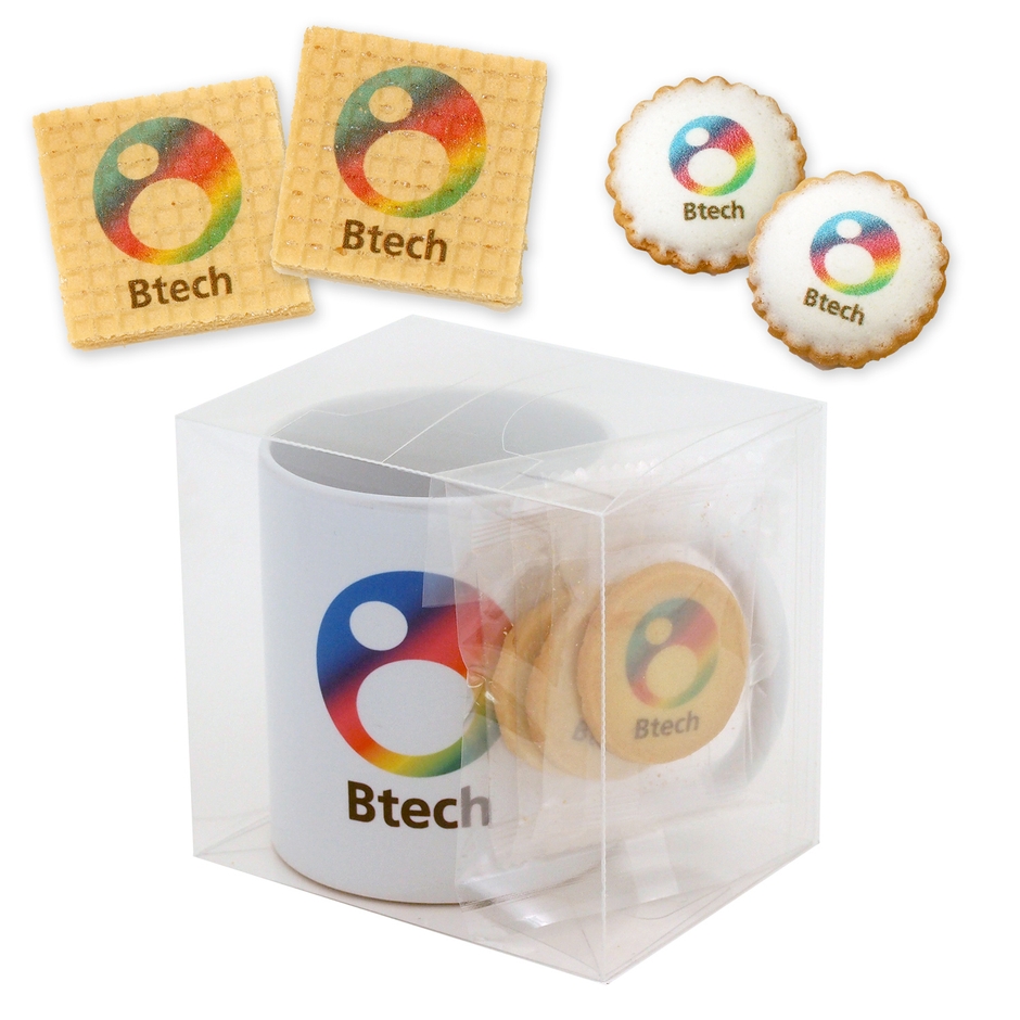 オリジナルお菓子とセット マグカップの例