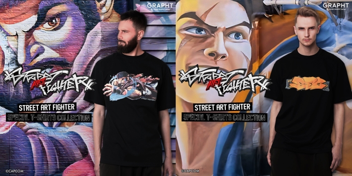 STREET ART FIGHTER SPECIAL T-SHIRTS COLLECTION(左：リュウ／右：ルーク)