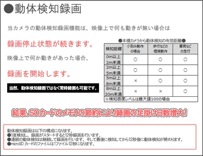 動体検知録画
