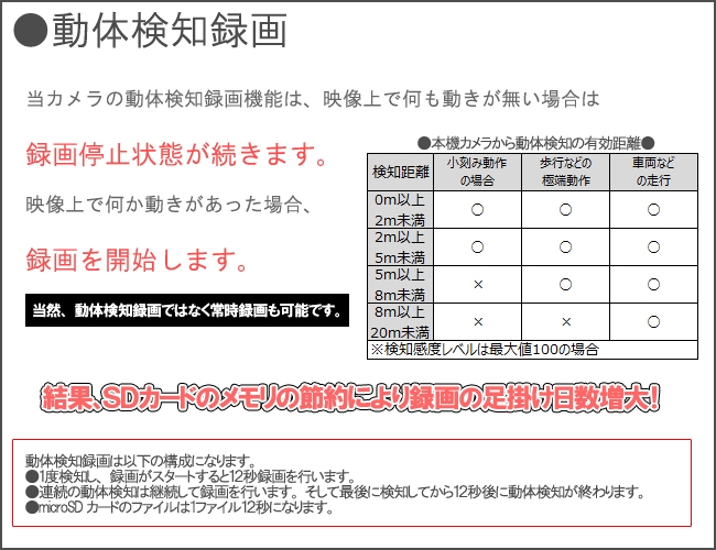 動体検知録画