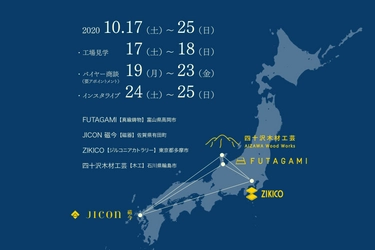 産地を越えた4社の合同工場見学＆展示会　 「つくり手の星座」10月17日(土)より開催！