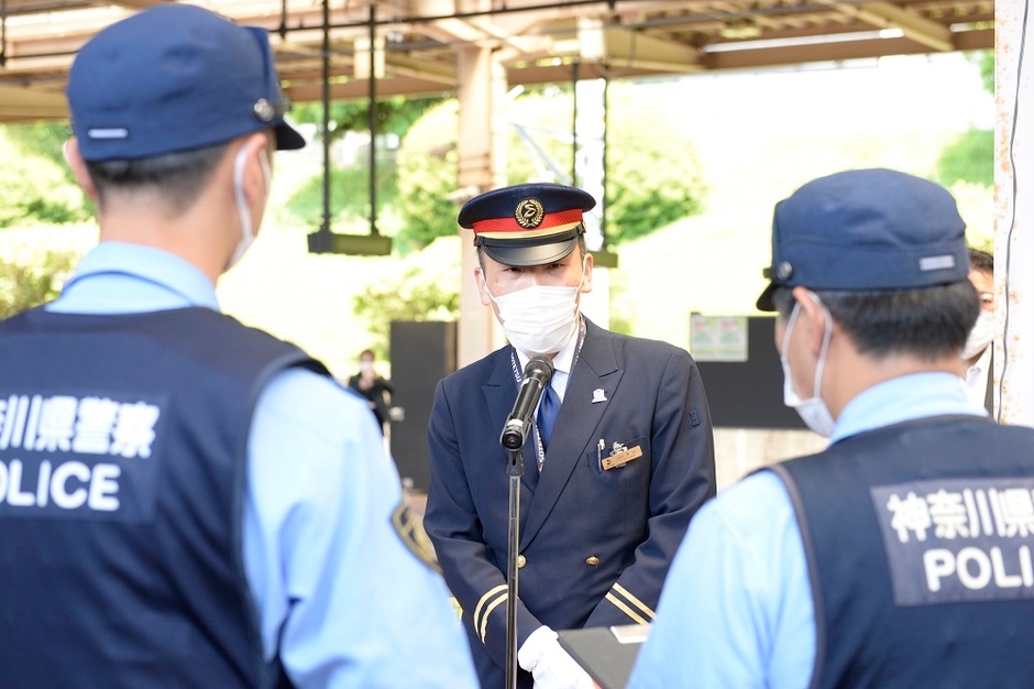 「粗暴犯対応訓練」当日の様子① 