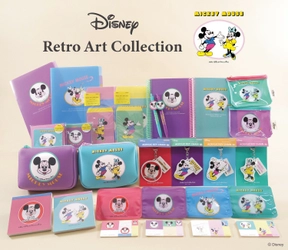 ディズニー100周年記念「復刻アート企画」　 レトロな配色がかわいい文具・雑貨シリーズ 『レトロアートコレクション』第3弾を7月下旬より発売
