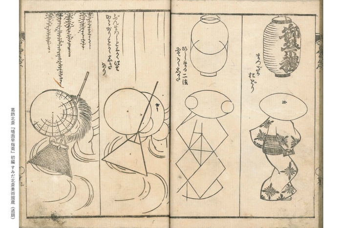 葛飾北斎『略画早指南』初編 すみだ北斎美術館蔵(通期)