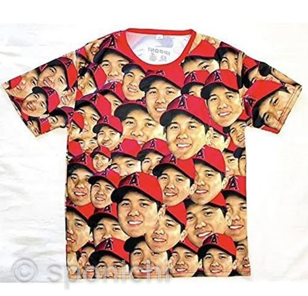大谷翔平選手顔だらけTシャツ