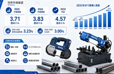 バンドソー貸出サービス市場調査会社が贈る：売上規模・調べ方・分析手法