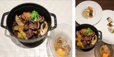 本格フランス料理店が提供する“新しい鍋様式” Le Maraisの特別コース「フレンチ風 蝦夷鹿のすき焼き鍋」登場