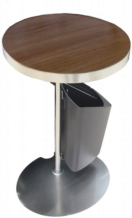 ダストボックス付 消毒液用パーチスタンド(サークル木目)