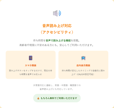 音声読み上げ対応