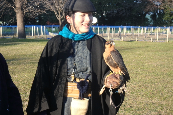 放鷹術の実演（過去の様子）