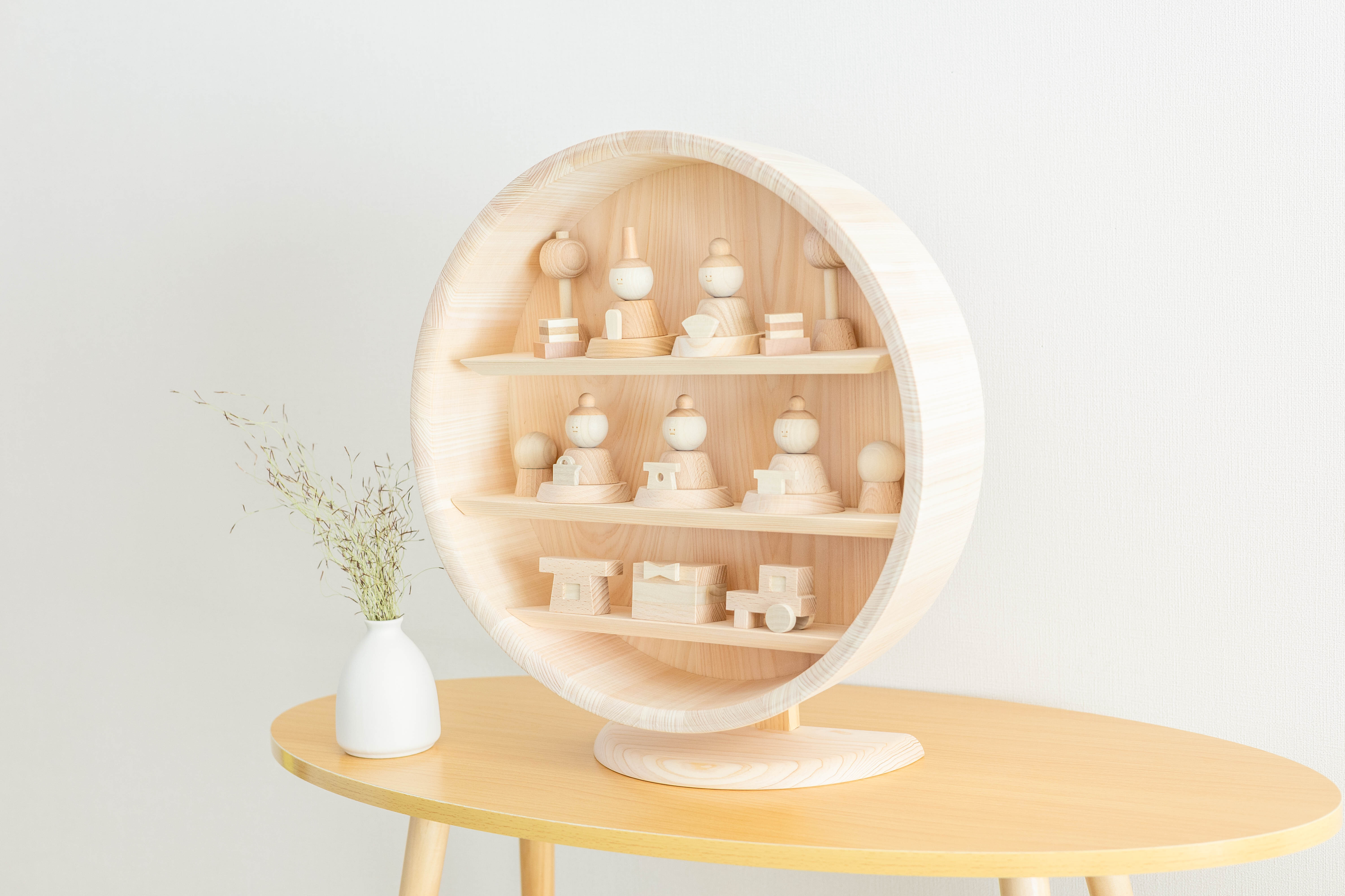 ~円形台座五人雛飾り~