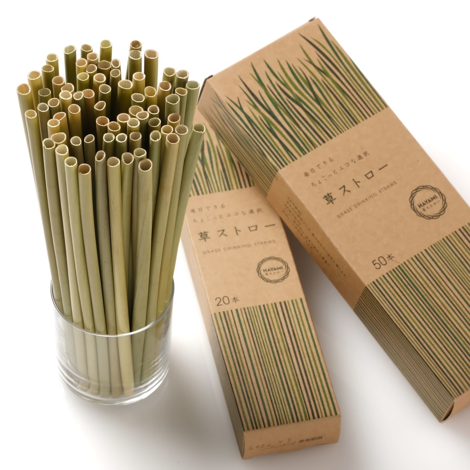 完全に土に還る草ストロー