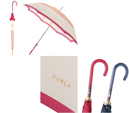 フルラ（FURLA） カラーボーダー ロゴプリント 長傘 9,900円(税込)（品番：21-135-10503）