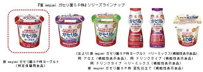 『恵 megumi ガセリ菌SP株』シリーズラインナップ