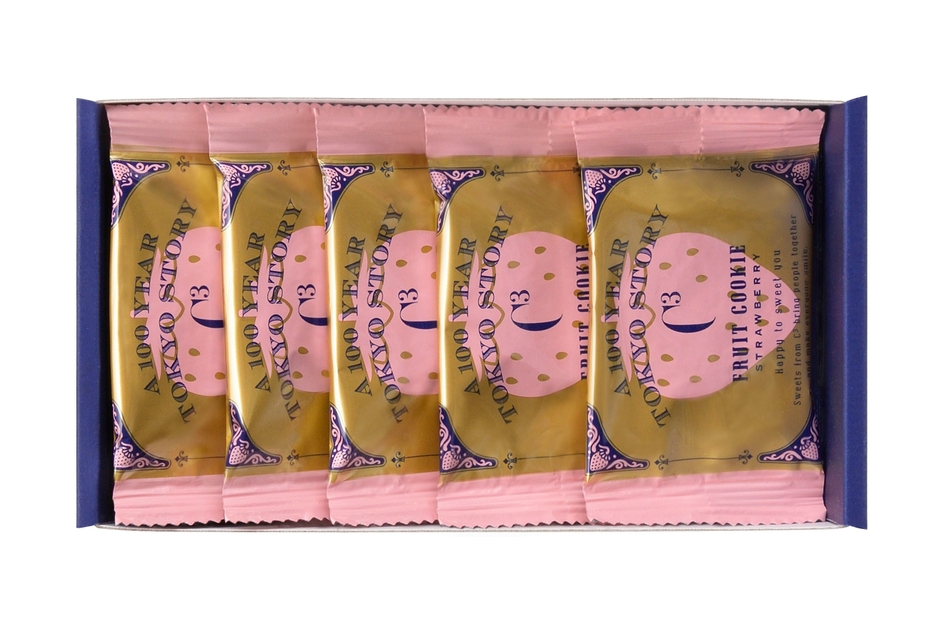 明治屋ジャムクッキー いちご 5個入り 身箱¥500(税込価格¥540)