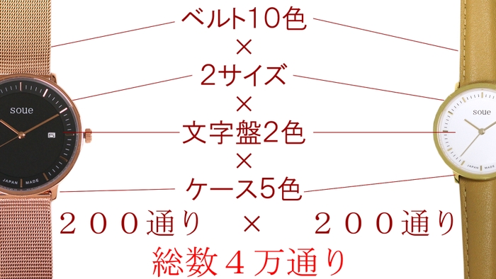 soueペアウォッチ４万通り