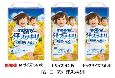 抗菌「汗吸いとるシート」を採用“汗対策のパンツ“登場 『ムーニーマン　汗スッキリ』新たにMサイズ追加　 2021年3月9日より全国で期間限定発売