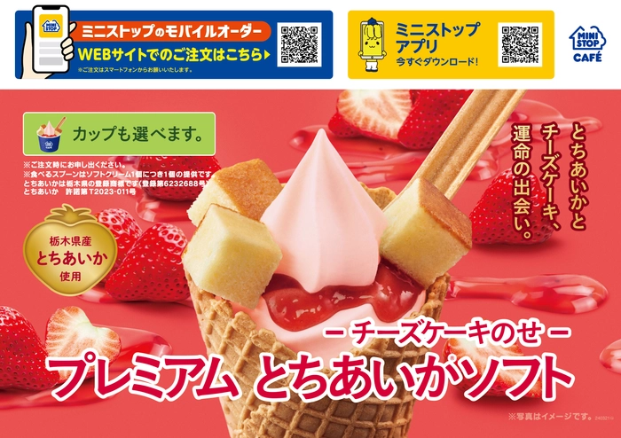 プレミアム とちあいか® ソフト -チーズケーキのせ-販促物(画像はイメージです。)